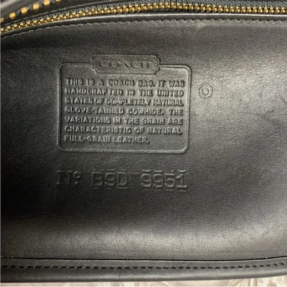 VINTAGE!! STUNNING!! COACH 9951 Elegant Black Leather Shoulder Bag - Picture 4 of 16